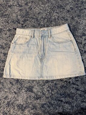Cotton On light wash denim mini skirt